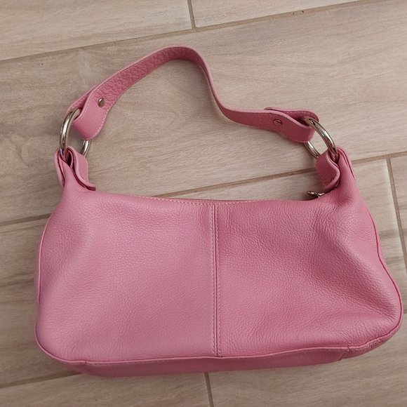 Lovecat Paris NWOT Pink Textured Shoulder Handbag.    Size 5x10.5 - Picture 6 of 7